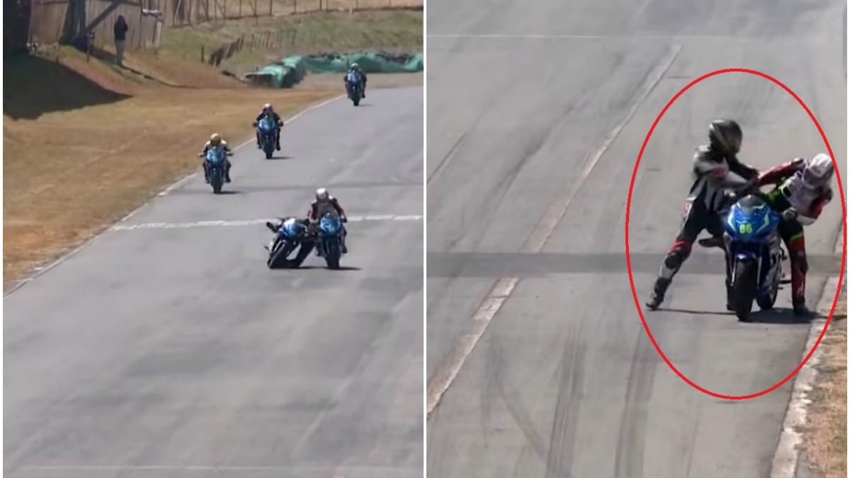 Insiden Pembalap yang Bekelahi Saat Balapan Masih Berlangsung