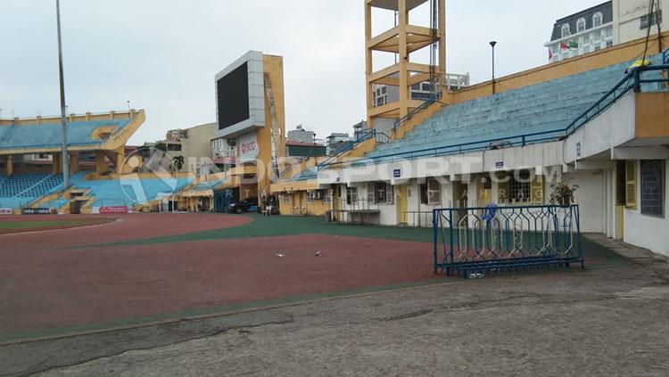 Papan skor yang ada di Hang Day Stadium, Vietnam. - INDOSPORT