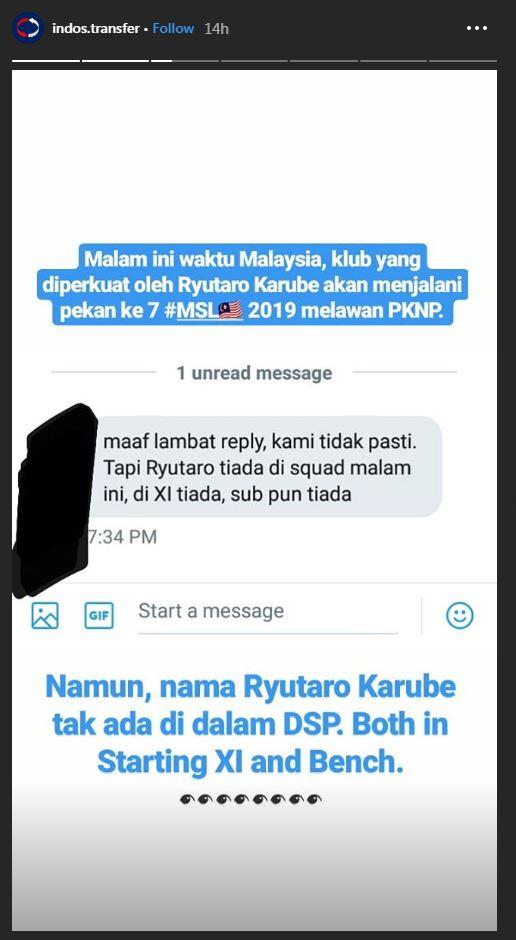 Rumor Ryutaro Karube Ke PSIS Semarang Copyright: Instagram/Indos.transfer