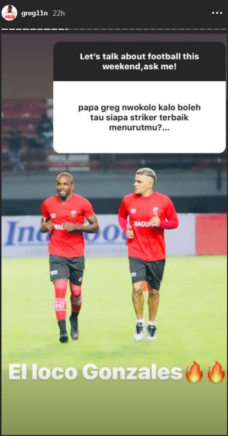 Greg Nwokolo ungkap sosok striker terbaik di Indonesia. Copyright: Instagram.com/Greg11N