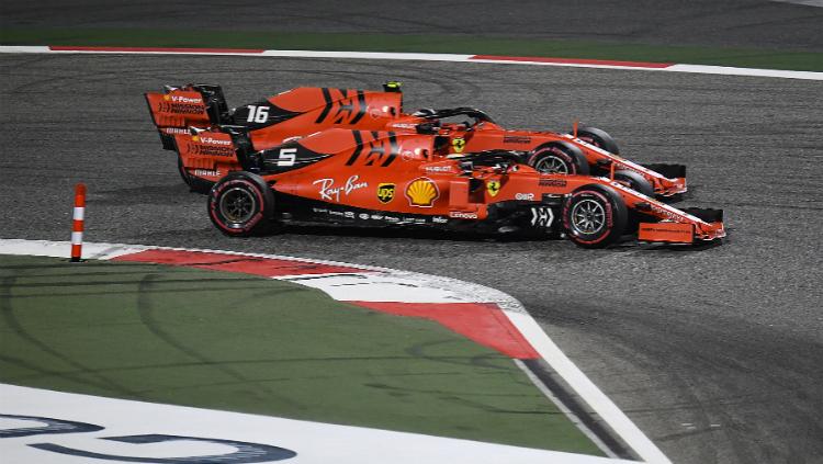 Dua pembalap Ferrari, Sebastian Vettel dan Charles Leclerc unggul di awal Formula 1 GP Bahrain 2019.