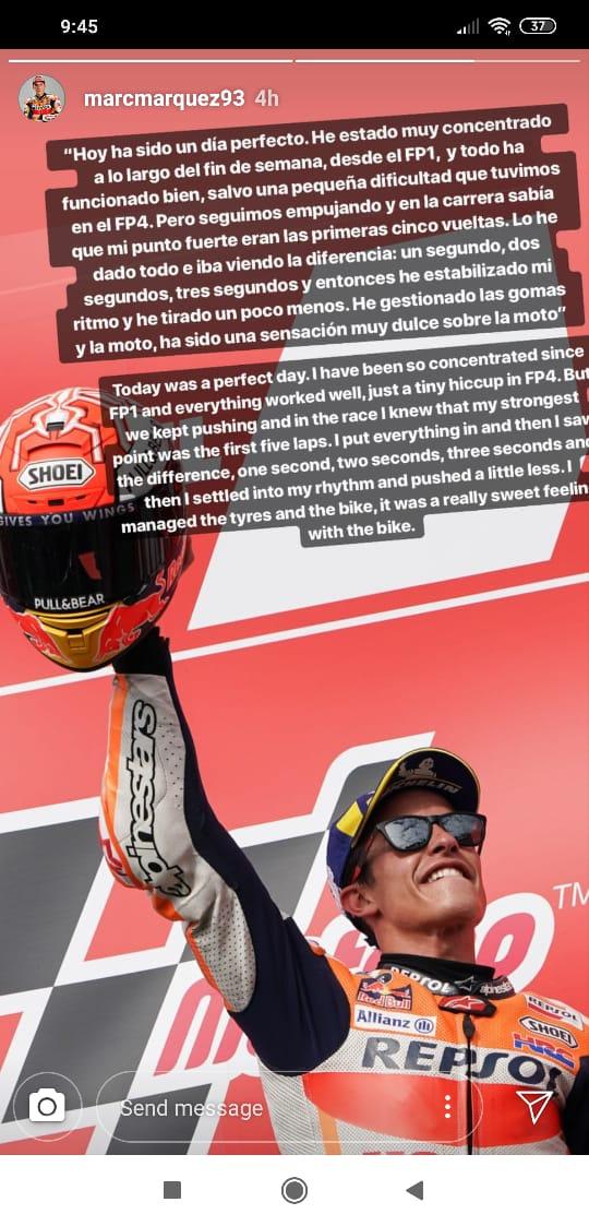 Story Marc Marquez Copyright: Marc Marquez