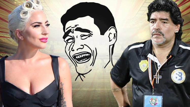 Lady Gaga dan Diego Maradona - INDOSPORT