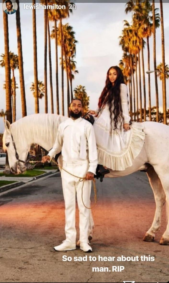 Lewis Hamilton Turut Berduka Atas Kepergian Rapper Nipsey Hussle Copyright: Instagram Lewis Hamilton