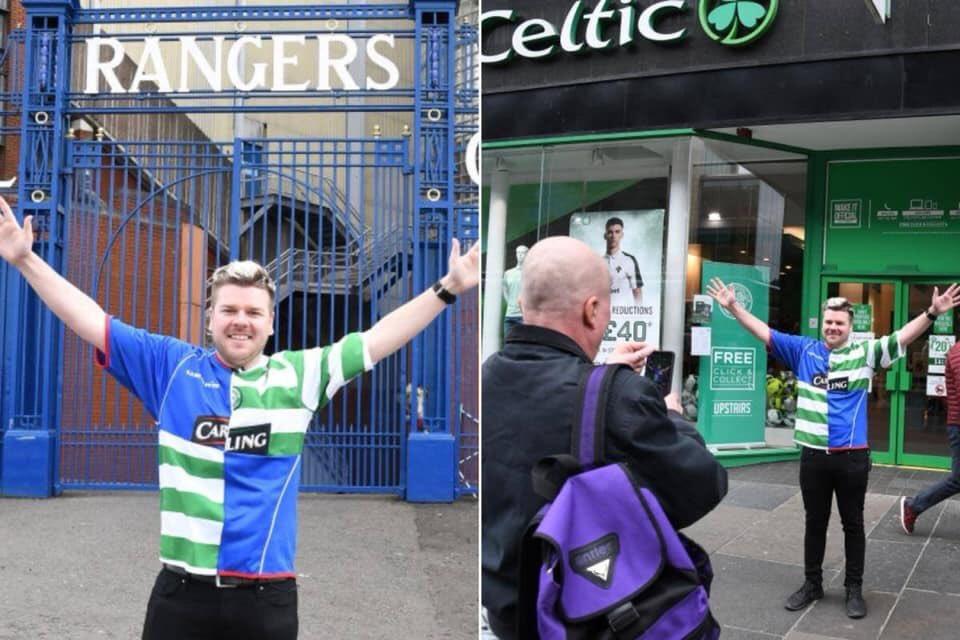 Kelakuan nyeleneh fan Celtic dan Rangers. Copyright: Twitter