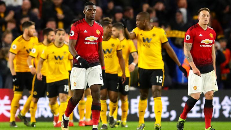 Paul Pogba di Laga Wolves vs Man United
