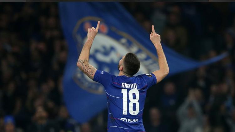 Olivier Giroud bangga bisa menjuarai Liga Europa 2018/19 bersama Chelsea.