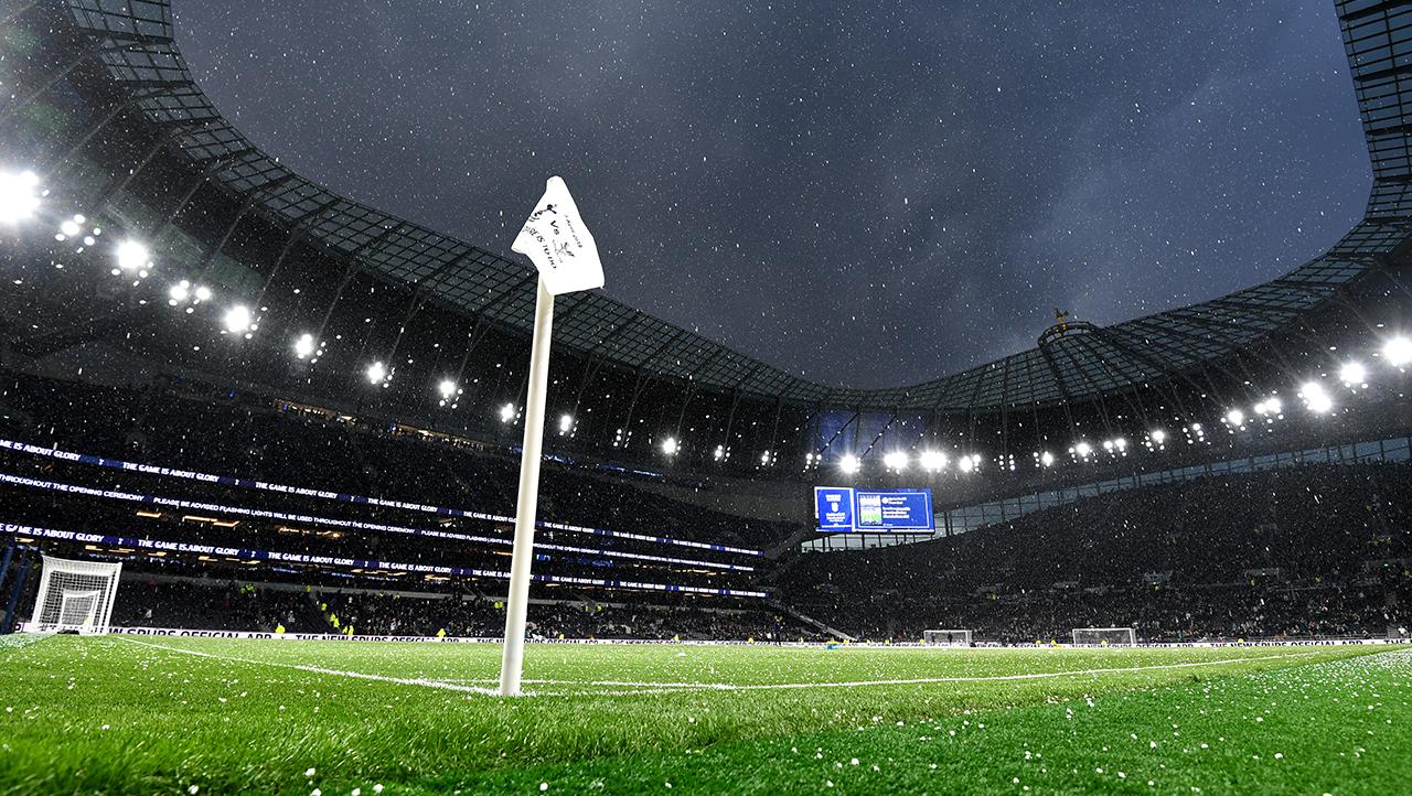Megahnya stadion baru Tottenham Hotspur selama Upacara Pembukaan Stadion Tottenham Hotspur sebelum pertandingan Liga Premier Inggris antara Tottenham Hotspur dan Crystal Palace