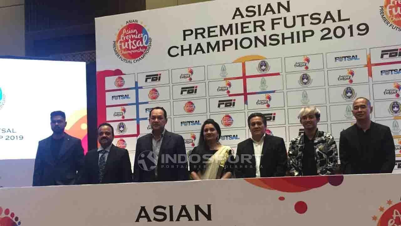 Gusti Randa, saat prescon Asian Premier Futsal Championship 2019./Petrus Manus Da'Yerimon/Indosport.com - INDOSPORT