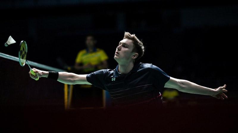 Viktor Axelsen dalam pertandingan melawan Jonatan Christie di Malaysia Open 2019 - INDOSPORT