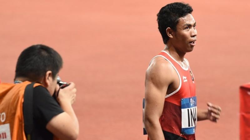 Lalu Muhammad Zohri di ajang Asian Games 2018.