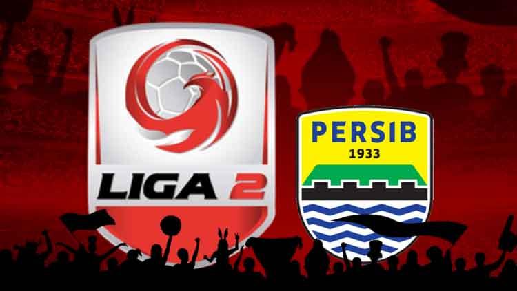 Logo Liga 2 dan logo Persib Bandung