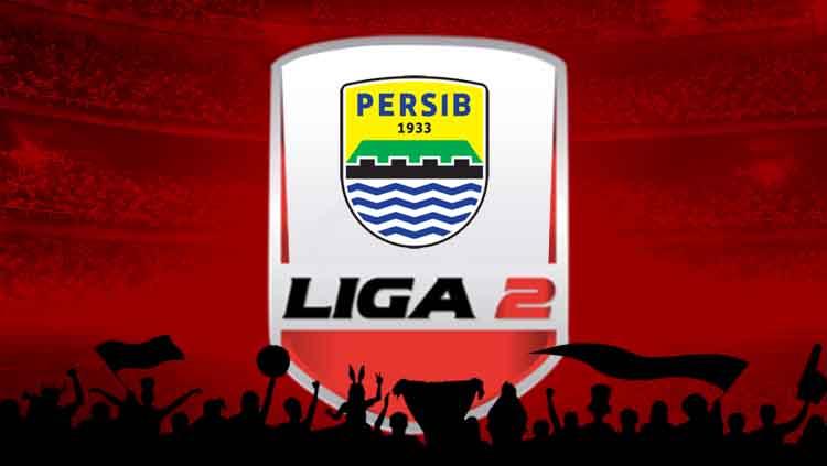 Logo Liga 2 dan logo Persib Bandung