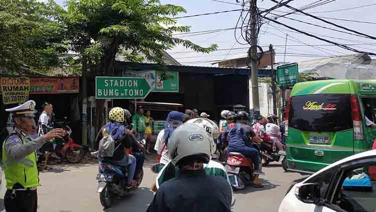 Ilustrasi kemacetan jalan.