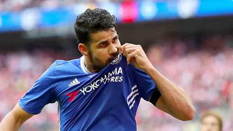 Diego Costa melakukan selebrasi saat membela Chelsea melawan Arsenal pada 27 Mei 2017.  Adam Davy/PA Images via Getty Images Copyright: Adam Davy/PA Images via Getty Images