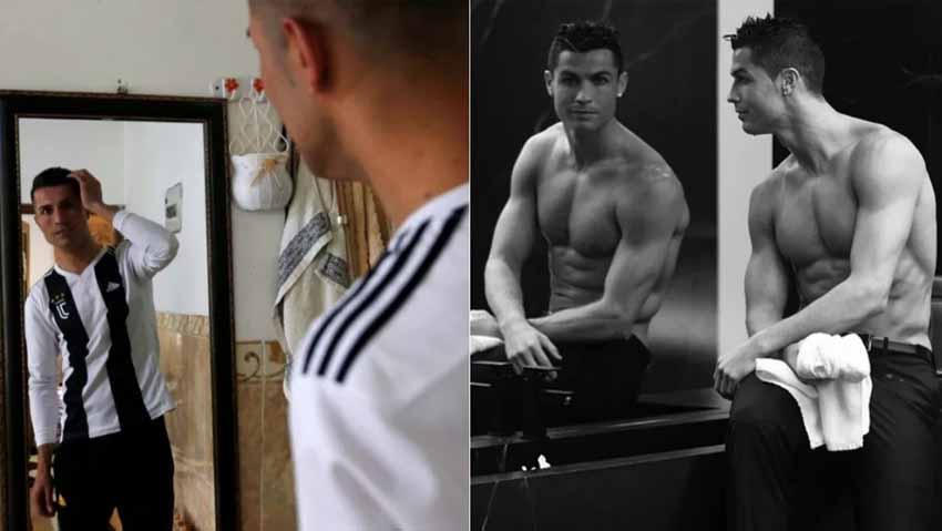 Pesepakbola Juventus, Cristiano Ronaldo saat berada di Irak. Foto: foxsportsasia Copyright: foxsportsasia