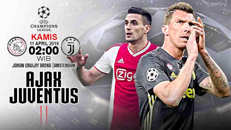 Pertandingan Ajax vs Juventus.