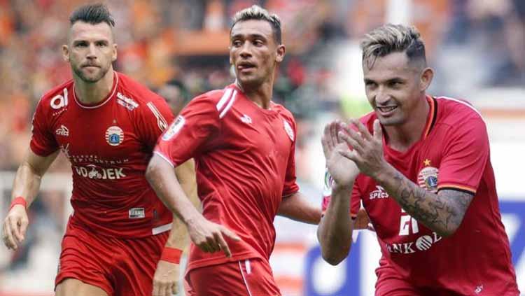 Marko Simic, Silvio Escobar dan Bruno Matos. Grafis:Yanto/Indosport.com