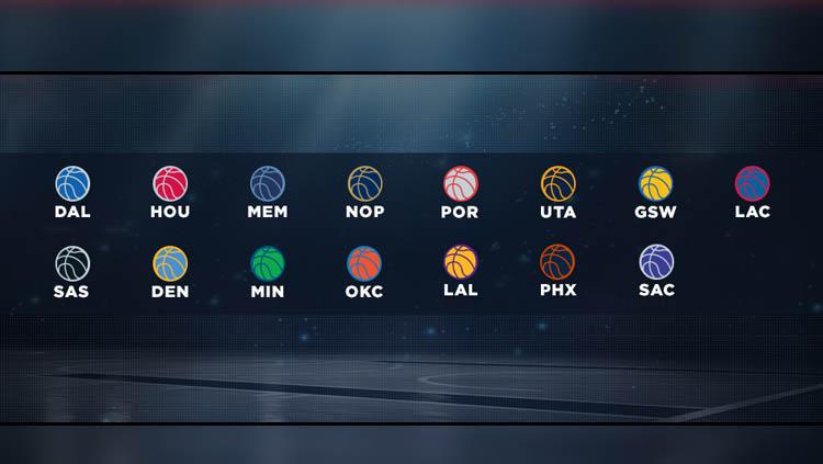 Logo dari Tim-tim NBA di Wilayah Barat. - INDOSPORT