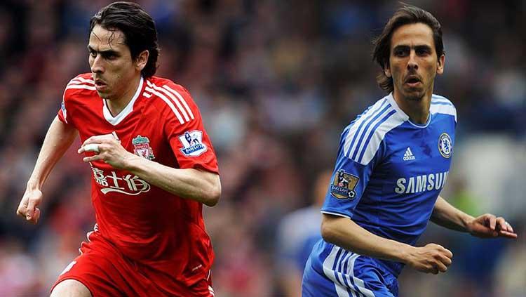 Yossi Benayoun pernah bermain untuk Liverpool (kiri) dan Chelsea. Copyright: LiverpoolFC