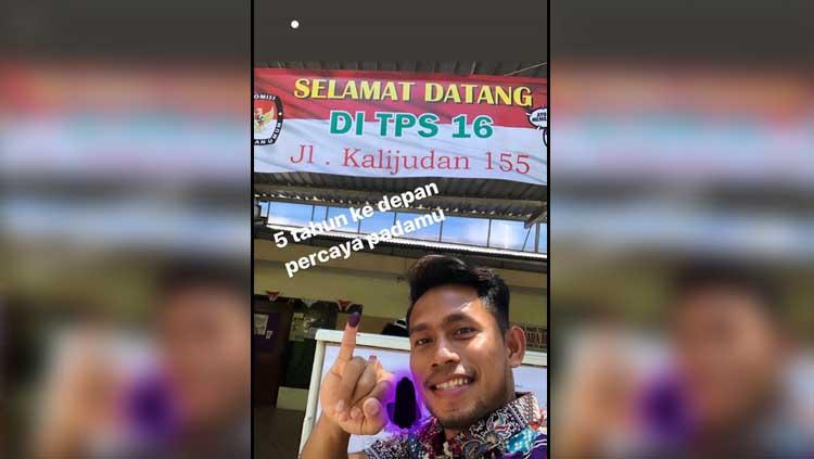Gelandang serang Madura United, Andik Vermansah ikut Pemilu 2019. Copyright: Instagram Andik Vermansah
