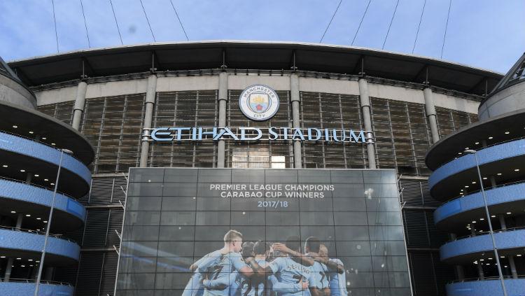 Etihad Stadium menggelar pertandingan Manchester City vs Tottenham Hotspur. Copyright: Shaun Botterill/Getty Images