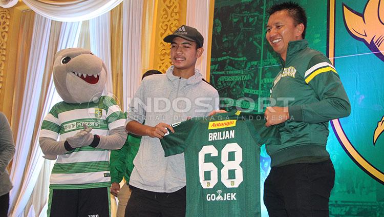 Brylian Aldama setelah dikontrak jangka panjang oleh Persebaya.