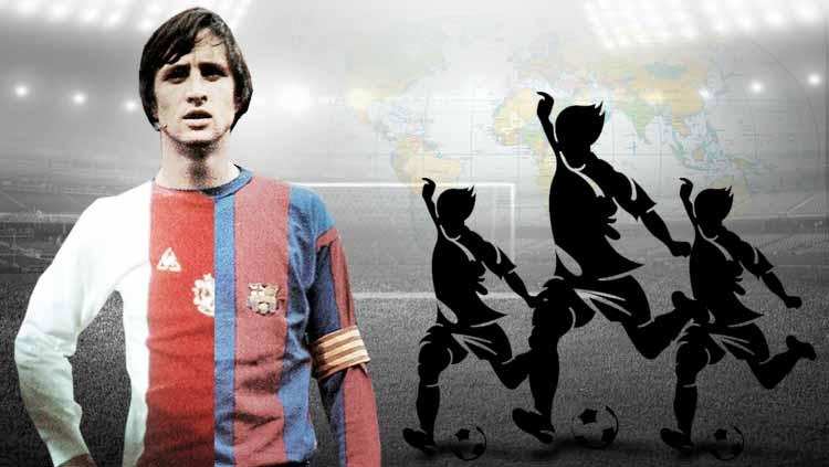 Johan Cruyff, bapak sepak bola dunia yang diabadikan sebagai nama stadion. - INDOSPORT