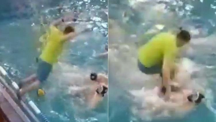 Pertandingan polo air di Rusia ricuh usai sang pelatih melakukan jurus milik Khabib Nurmagomedov - INDOSPORT