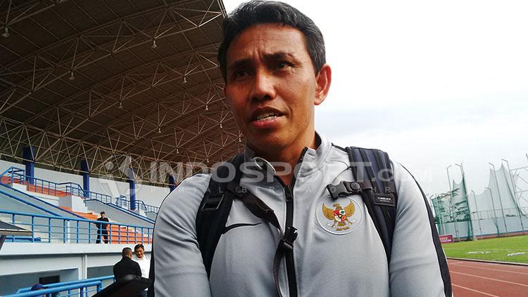 Bima Sakti hadir di laga Persib U-16 vs Barito Putera U-16 di Stadion Sport Jabar Arcamanik.