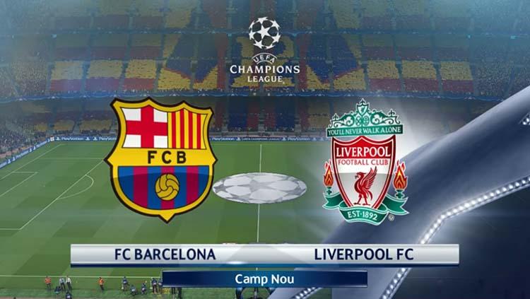 Ilustrasi pertandingan leg pertama antara Barcelona vs Liverpool di Camp Nou pada ajang Liga Champions 2018/2019. Copyright: Football TV/Youtube
