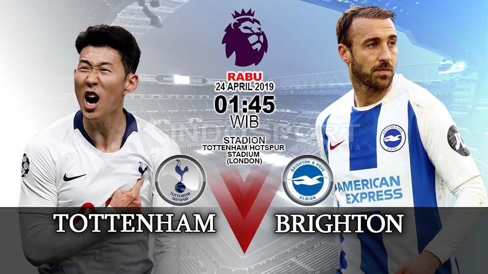 Prediksi pertandingan Tottenham vs Brighton. - INDOSPORT