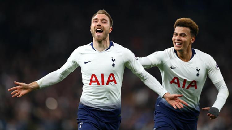 Indosport - 2 gelandang serang Tottenham Hotspur, Christian Eriksen (kiri) dan Dele Alli