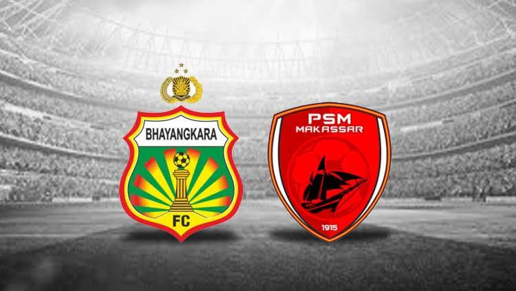 Logo Bhayangkara FC vs PSM Makassar