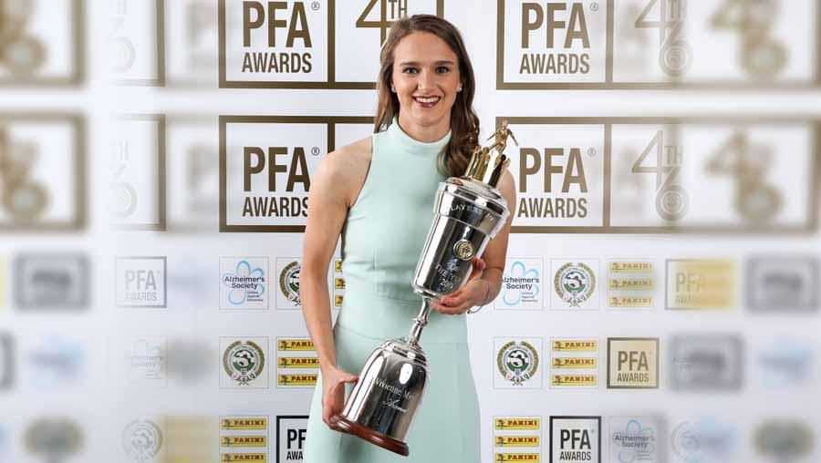 Vivianne Miedema pemain wanita terbaik Liga Primer Inggris 2018/19. Foto: Twitter@PFA Copyright: Twitter@PFA