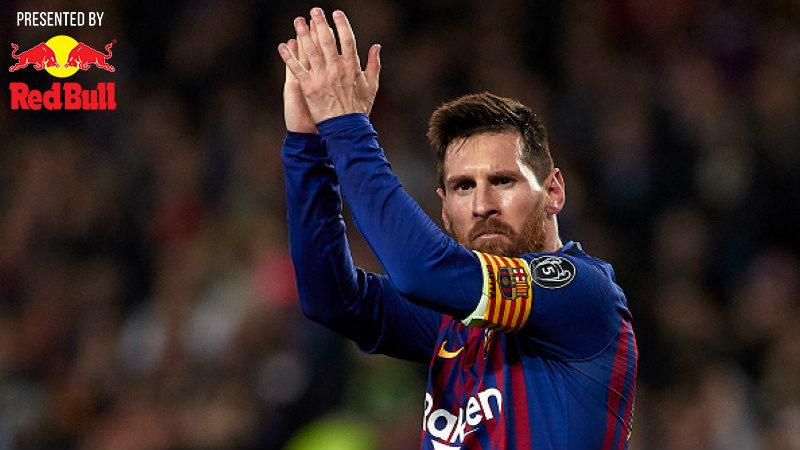 Selebrasi Lionel Messi usai cetak gol ke gawang Liverpool, Kamis (02/05/19), Quality Sport Images/Getty Images Copyright: Quality Sport Images/Getty Images