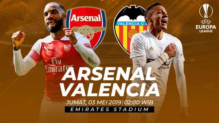 Arsenal vs Valencia di semifinal Liga Europa 2018/19.