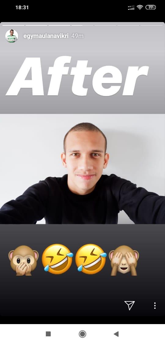 Egy Maulana Vikri tampil dengan gaya baru. Copyright: Instagram