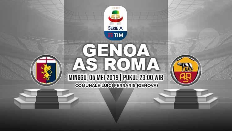 Pertandingan Genoa vs AS Roma. Grafis: Yanto/Football265.com - INDOSPORT