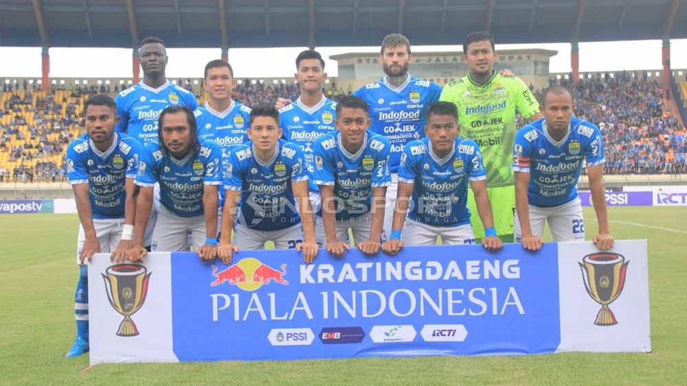 Skuat Persib Bandung saat di Stadion Si Jalak Harupat, Kabupaten Bandung, Sabtu (04/05/2019). Foto: Arif Rahman/INDOSPORT Copyright: Arif Rahman/INDOSPORT