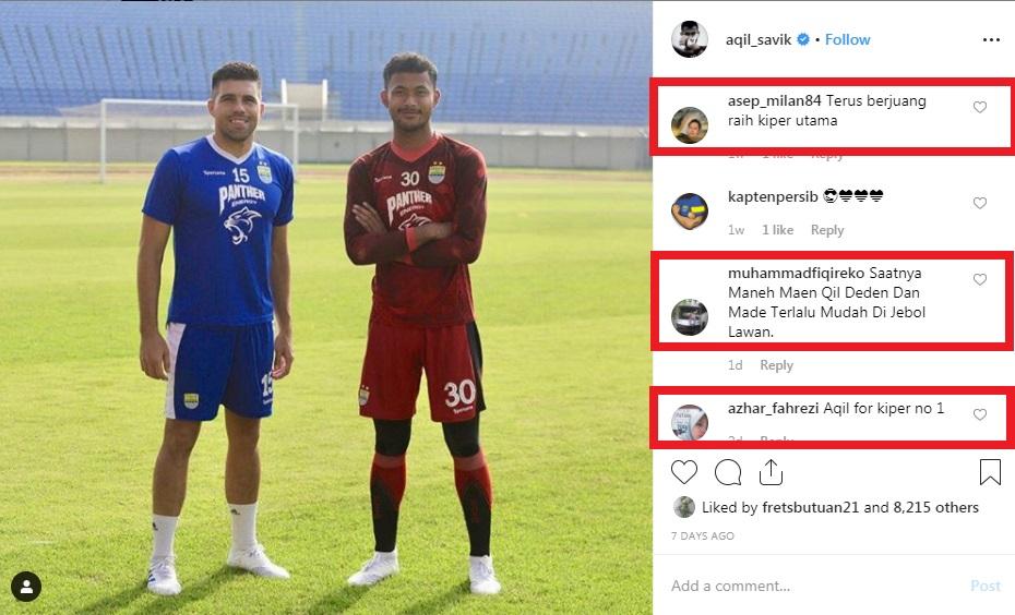 Instagram Aqil Savik, kiper muda Persib Bandung yang bisa geser dua kiper sekaligus di Liga 1 2019. (Foto: instagram.com/aqil_savik). Copyright: instagram.com/aqil_savik