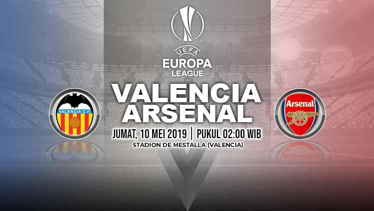 Pertandingan Valencia vs Arsenal. Grafis: Yanto/INDOSPORT - INDOSPORT