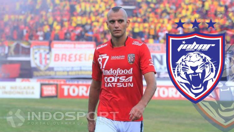 Kiko Insa saat berseragam Bali United dan tak terpakai di Johor Darul Takzim - INDOSPORT