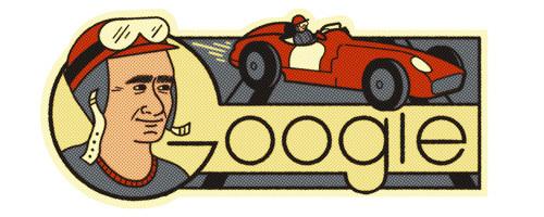 Juan Manuel Fangio Google Doodle Copyright: https://www.google.com/doodles