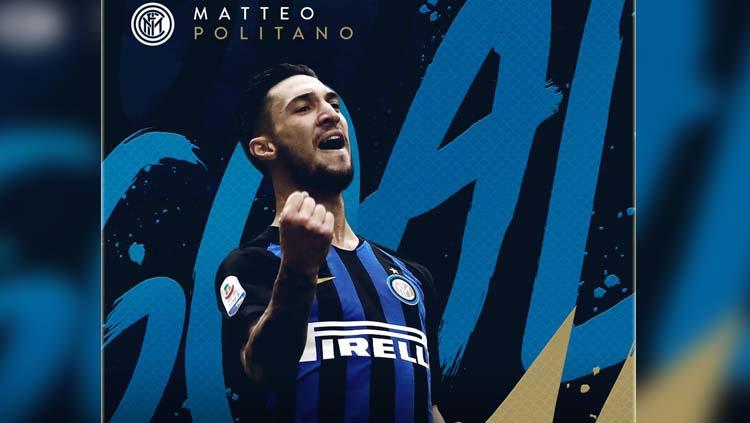 Selebrasi pemain Inter Milan, Matteo Politano