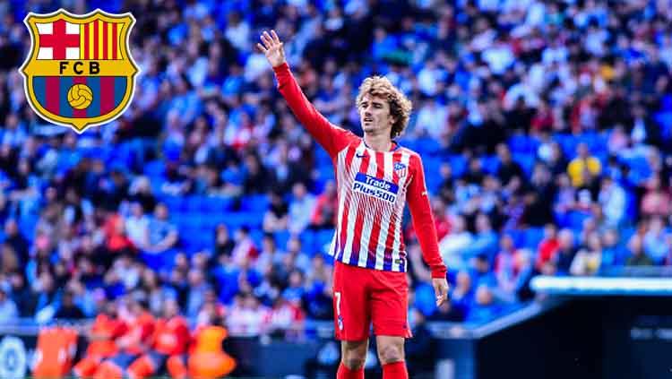 Striker Atletico Madrid, Antoine Griezmann dilaporkan segera resmi ke Barcelona. Copyright: NurPhoto/ Getty Images/Stick PNG