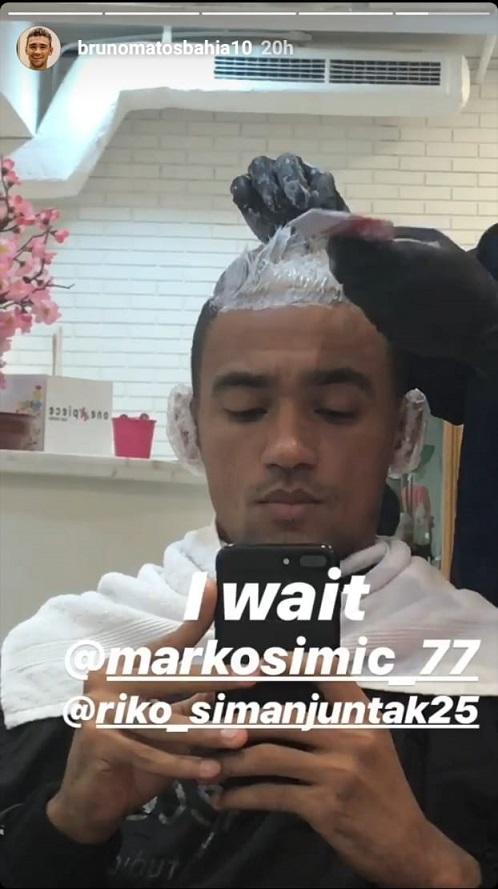 Bruno Matos memiliki gaya rambut baru menjelang laga Persija Jakarta vs Shan United di Piala AFC 2019 Copyright: Instagram/Bruno Matos