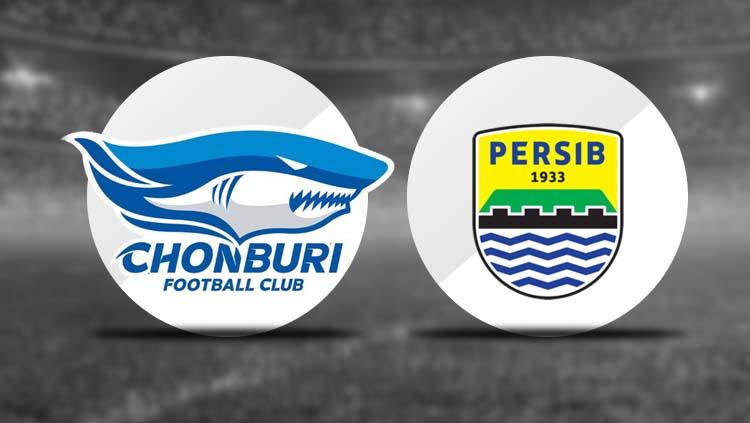 Logo Chonburi fc dan Persib Bandung.