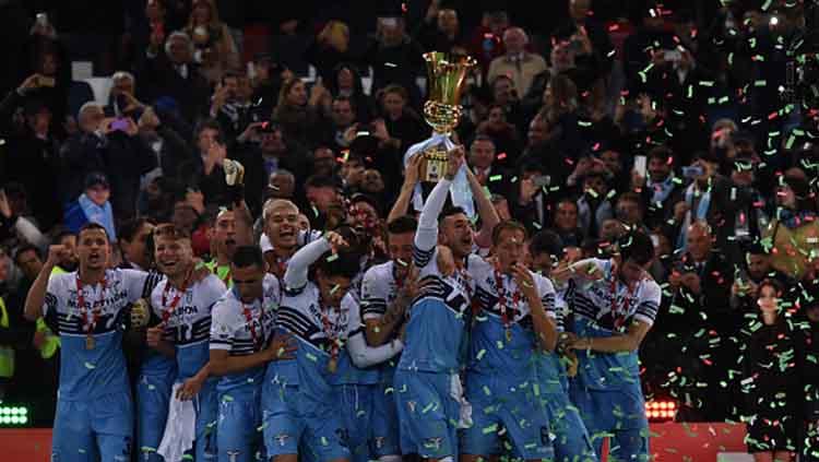 Lazio juara Coppa Italia 2019 usai mengalahkan Atalanta (15/05/2019). Copyright: Giuseppe Bellini/Getty Images