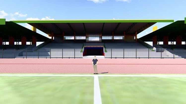 Sketsa Stadion 17 Mei setelah direnovasi nanti. Copyright: istimewa/hermansyah